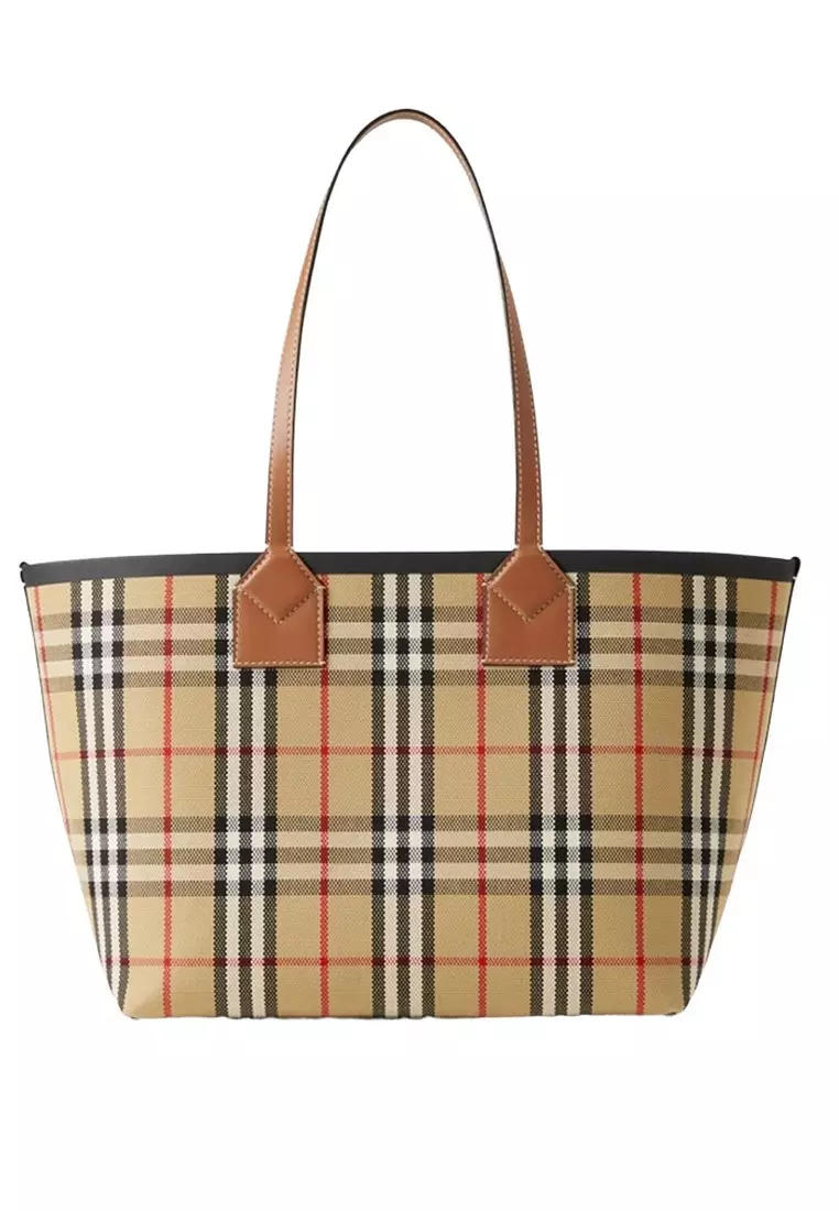 Buy Burberry Burberry Small London Tote Bag in Briar Brown Black