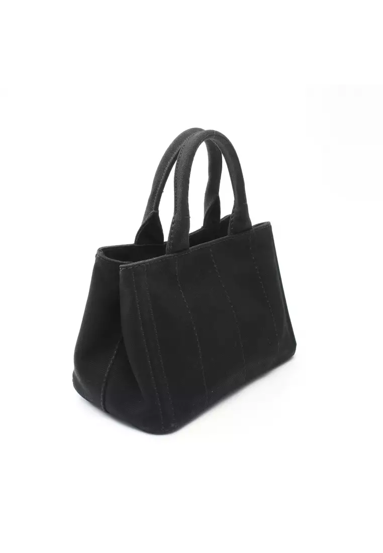 Buy Prada Pre-loved Prada CANAPA Kanapa Handbag tote bag canvas black ...