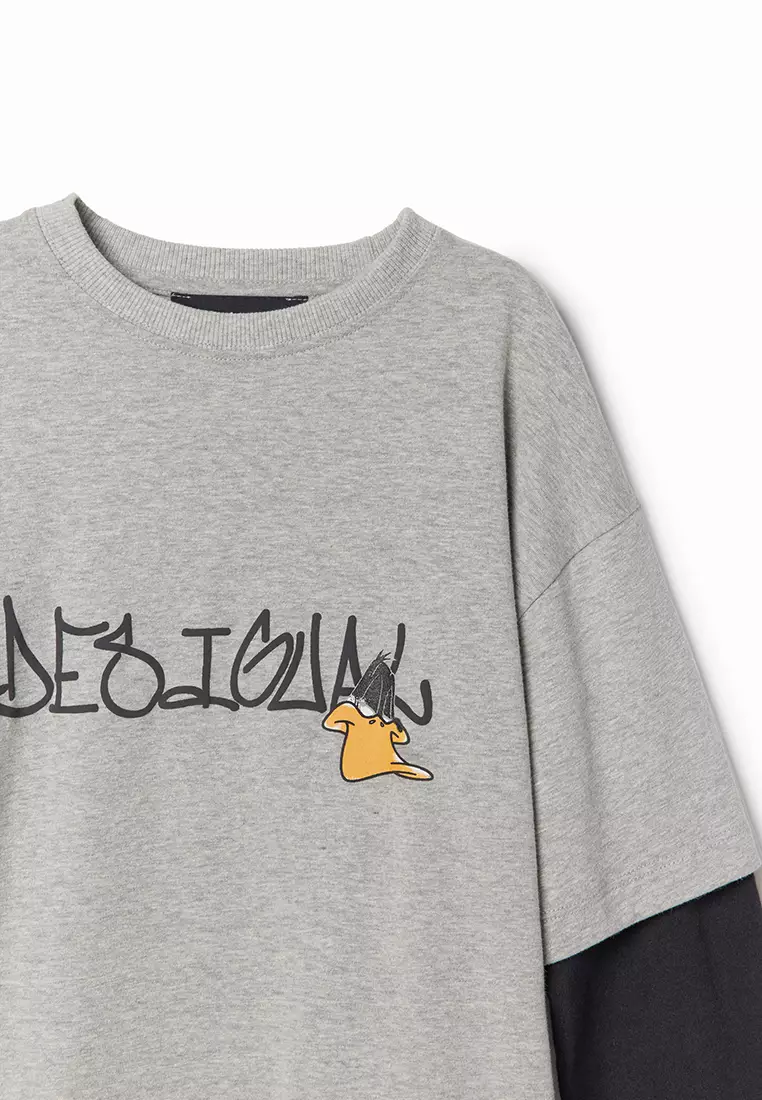 Desigual Boy Looney Tunes double-sleeve T-shirt.