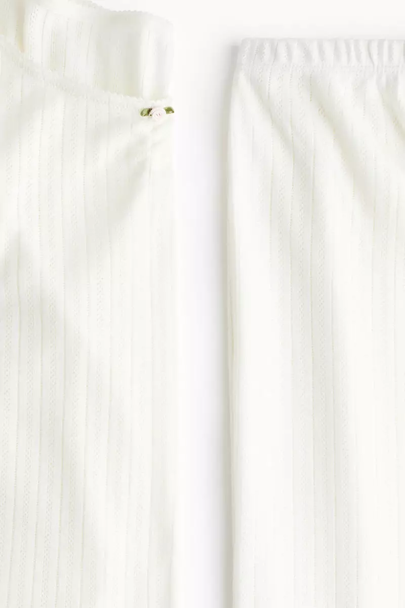 Cotton pointelle pyjamas