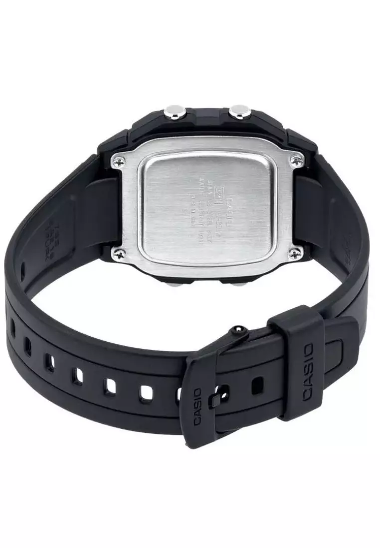 Men's Digital W-800H-1AV Black Resin Band Sport Watch