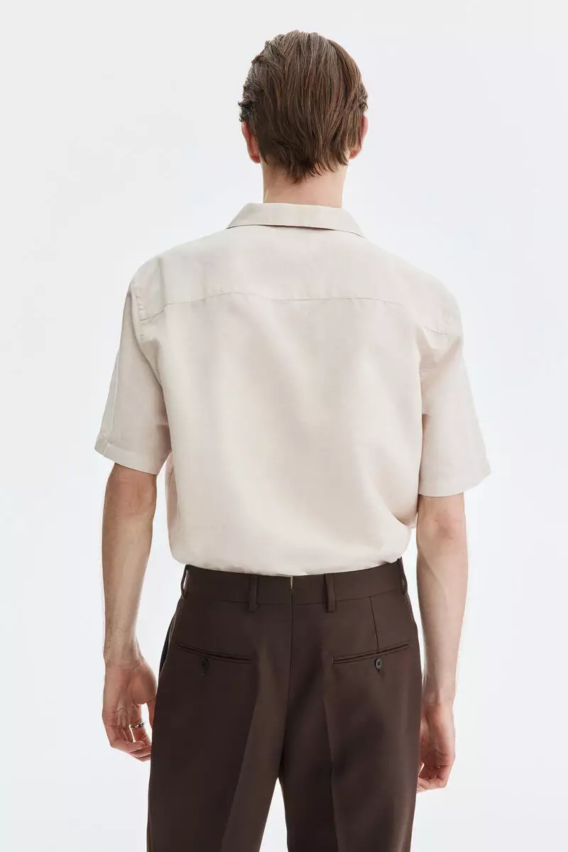 Relaxed Fit Linen-blend resort shirt