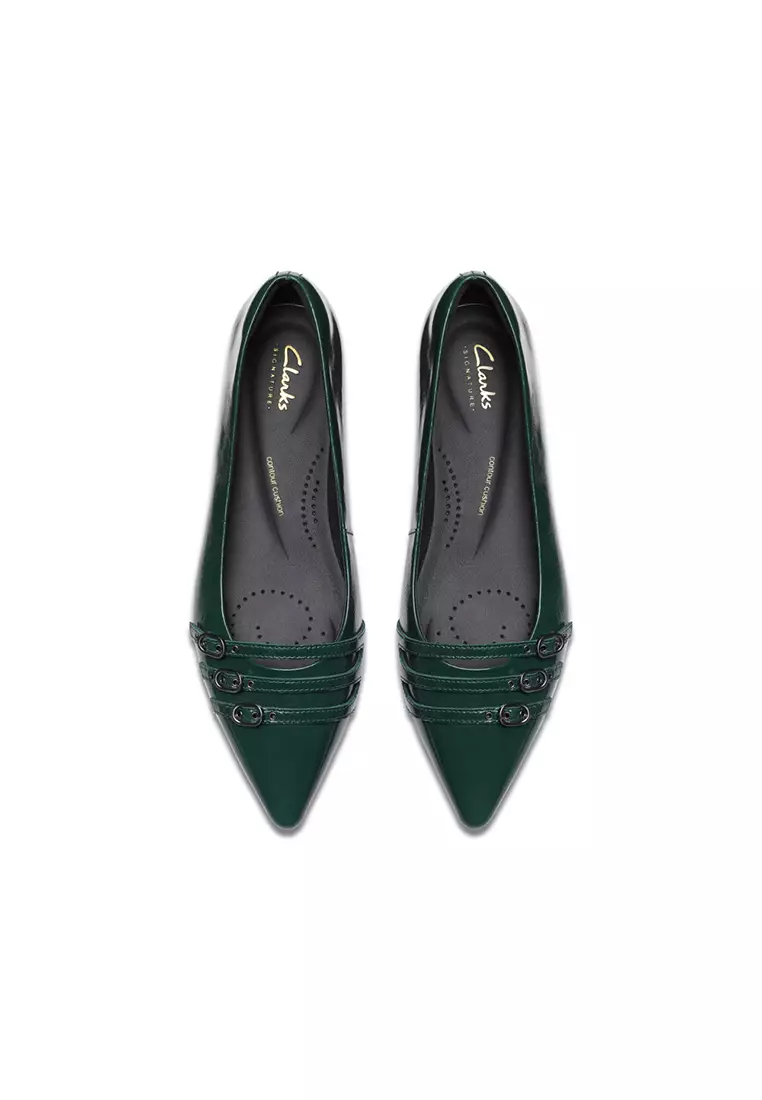 Womens Sensa15 Strap Ballerina - Dark Green