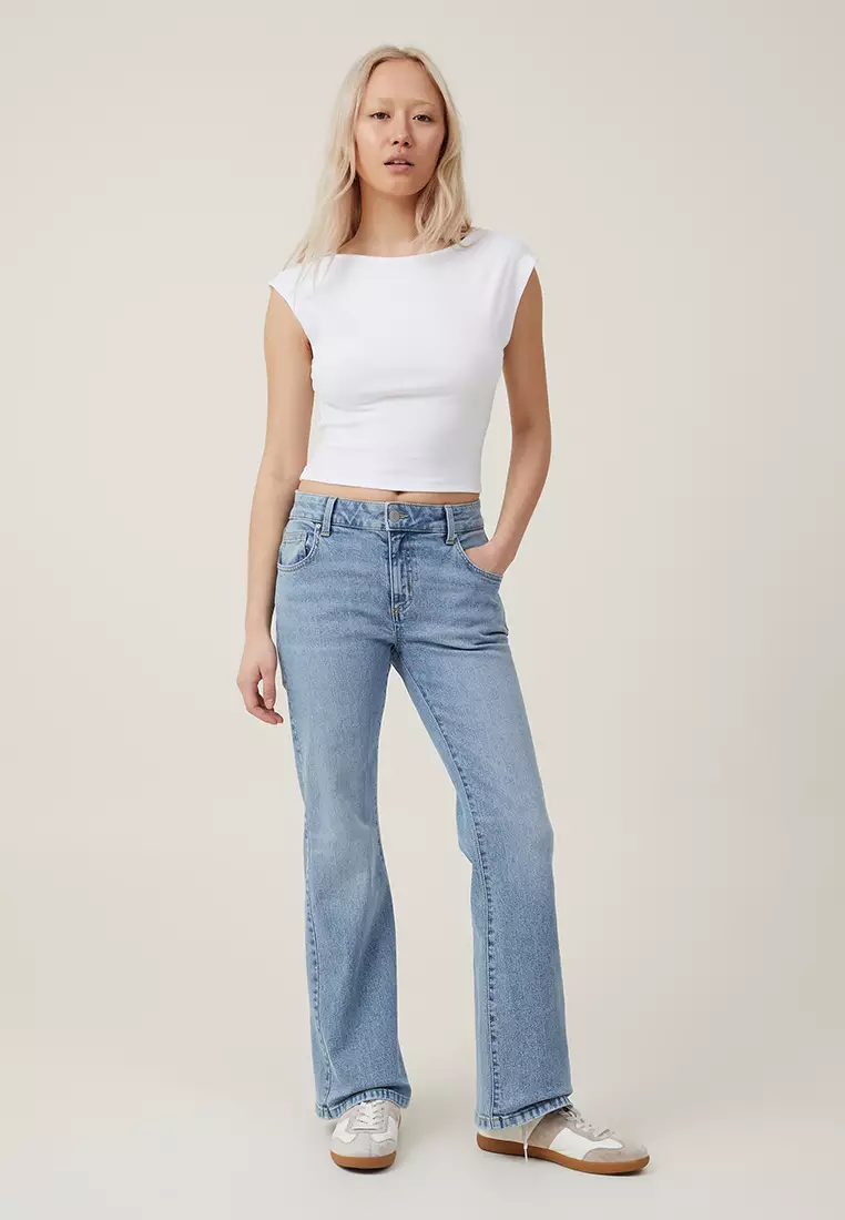 Buy Cotton On Stretch Bootcut Flare Jeans Asia Fit 2024 Online | ZALORA ...