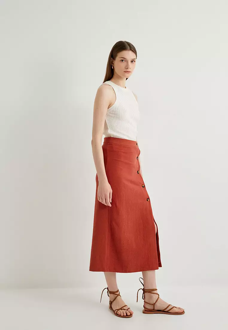 Koton Damen Leinen-Kleid – Lässiges Shirt-Dress Mit Kordelzug, Gelb Gestreift