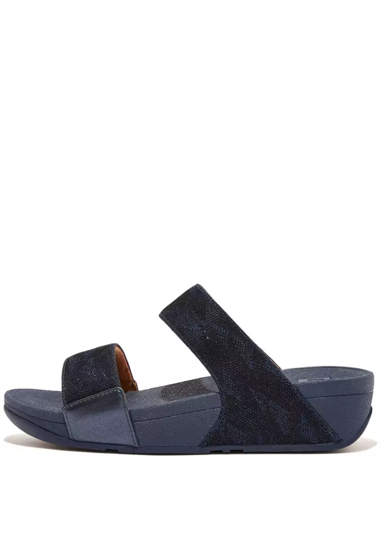 FitFlop LULU Women's Glitz Slides - Midnight Navy (ET6-399)