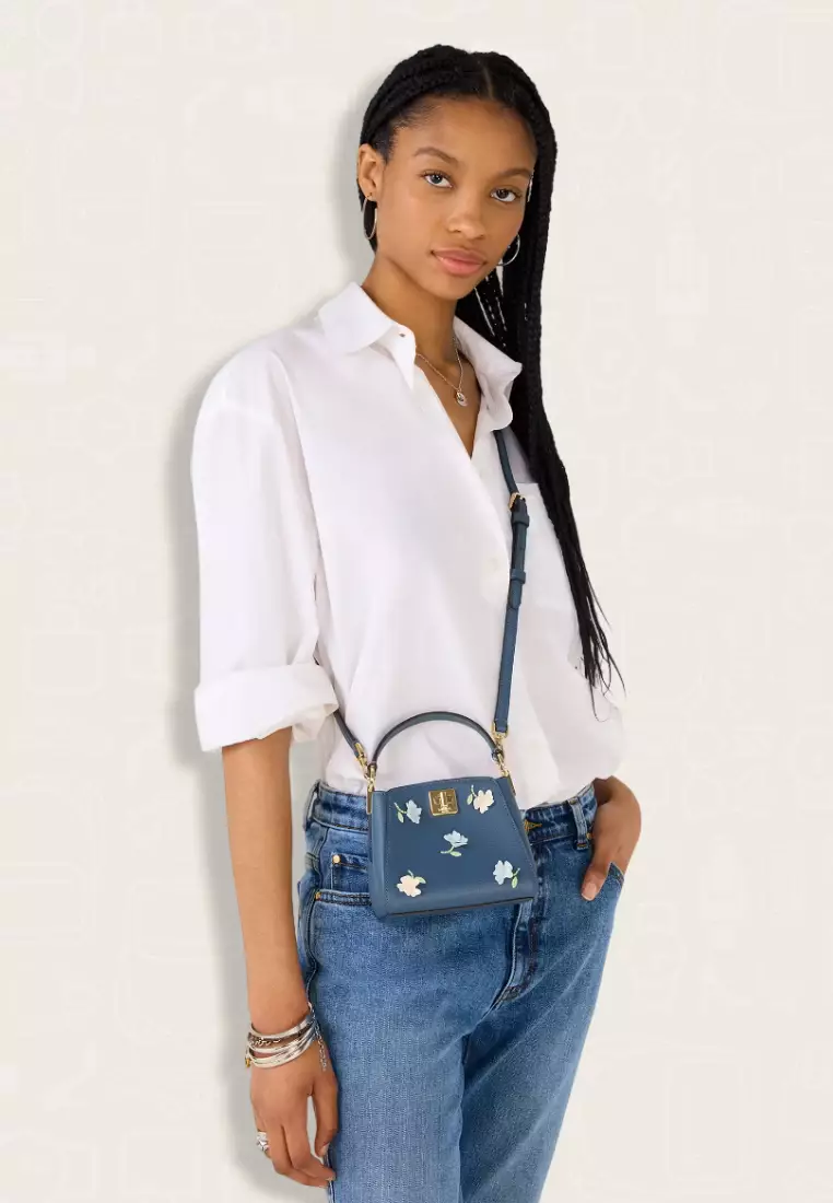 Kate Spade Phoebe Applique Mini Top Handle Crossbody Bluestone Multi