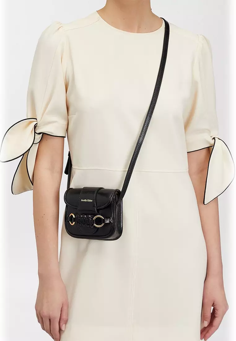 Buy See by Chloe MicSaddie In Goatskin Crossbody Bag in Black 2026
