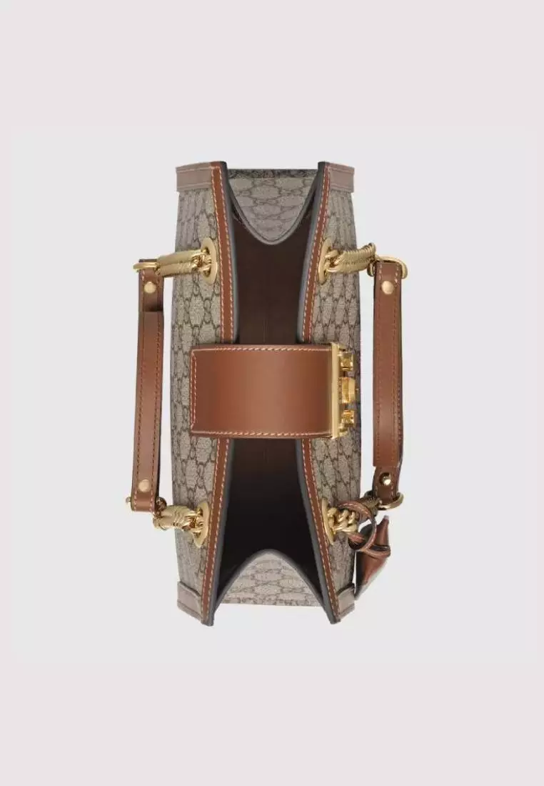 Gucci Padlock Small GG Shoulder Bag In GG Supreme Beige