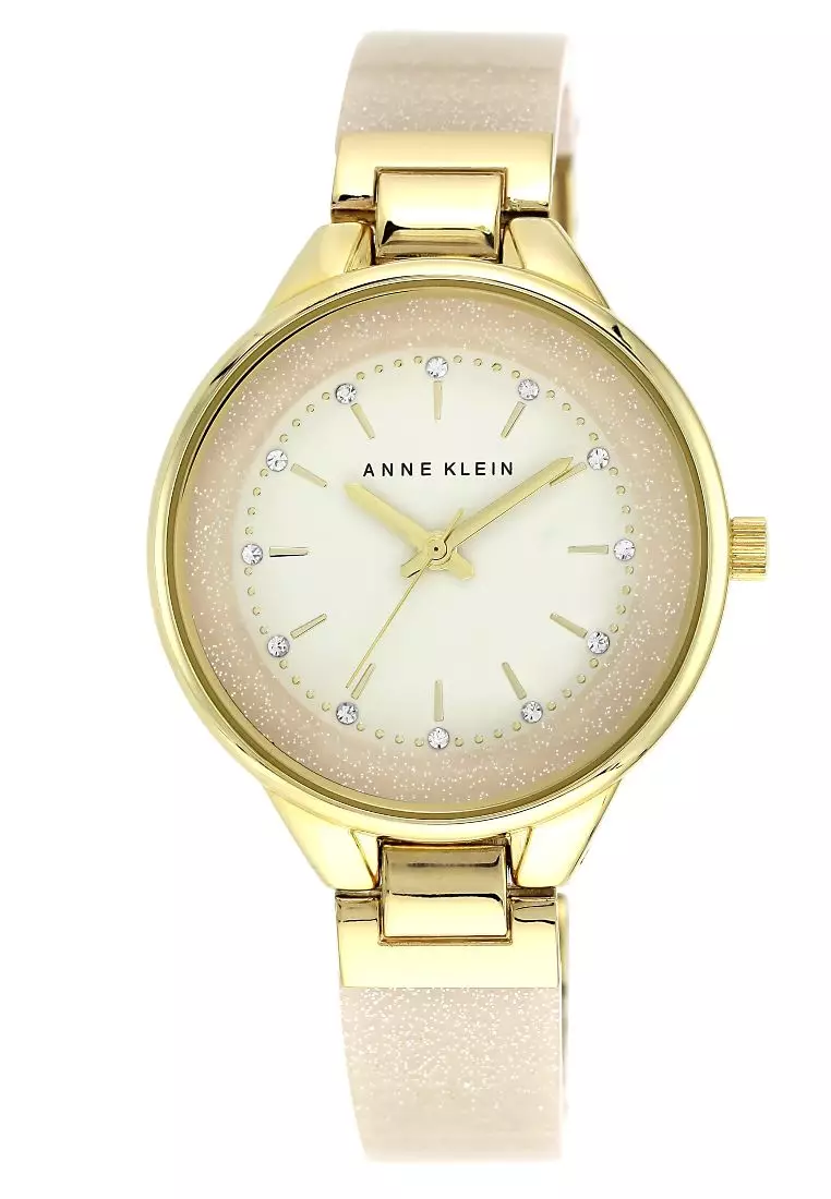 Buy Anne Klein Anne Klein Women's AK1408CRCR Gold Tone Glitter Bangle ...