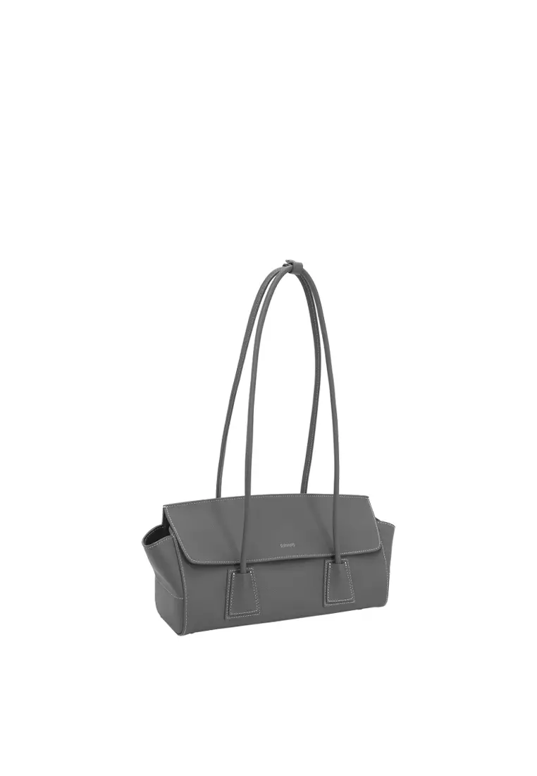 UNNI Baguette Shoulder Bag - Grey Khaki