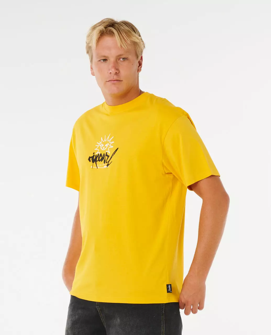 Rip Curl Men Inner Visions Rotten Sun Loose Tee - Royal Yellow