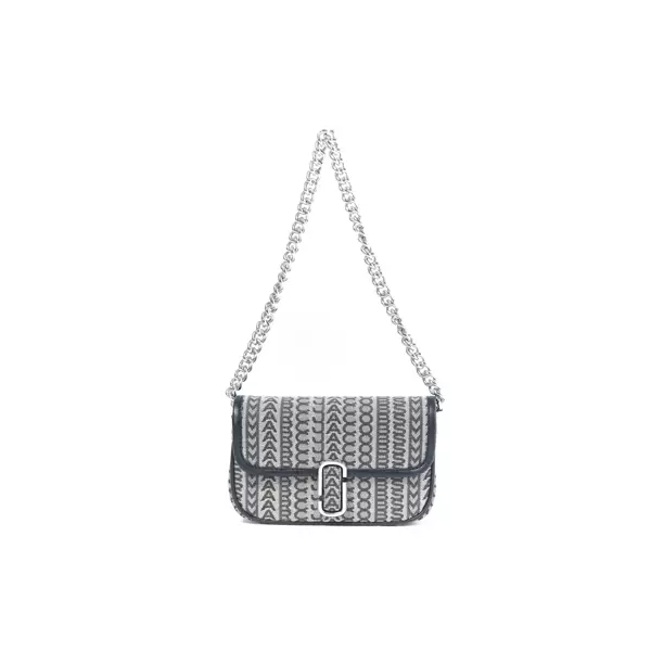 Tas MARC JACOBS J MARC SHW MONOGRAM BEIGE BLACK CHAIN SHOULDER BAG 100% ORIGINAL