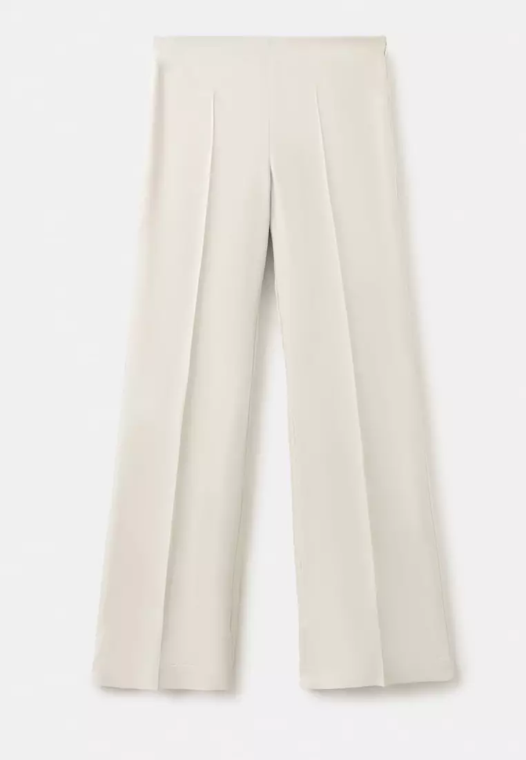 High-Waist Straight Trousers