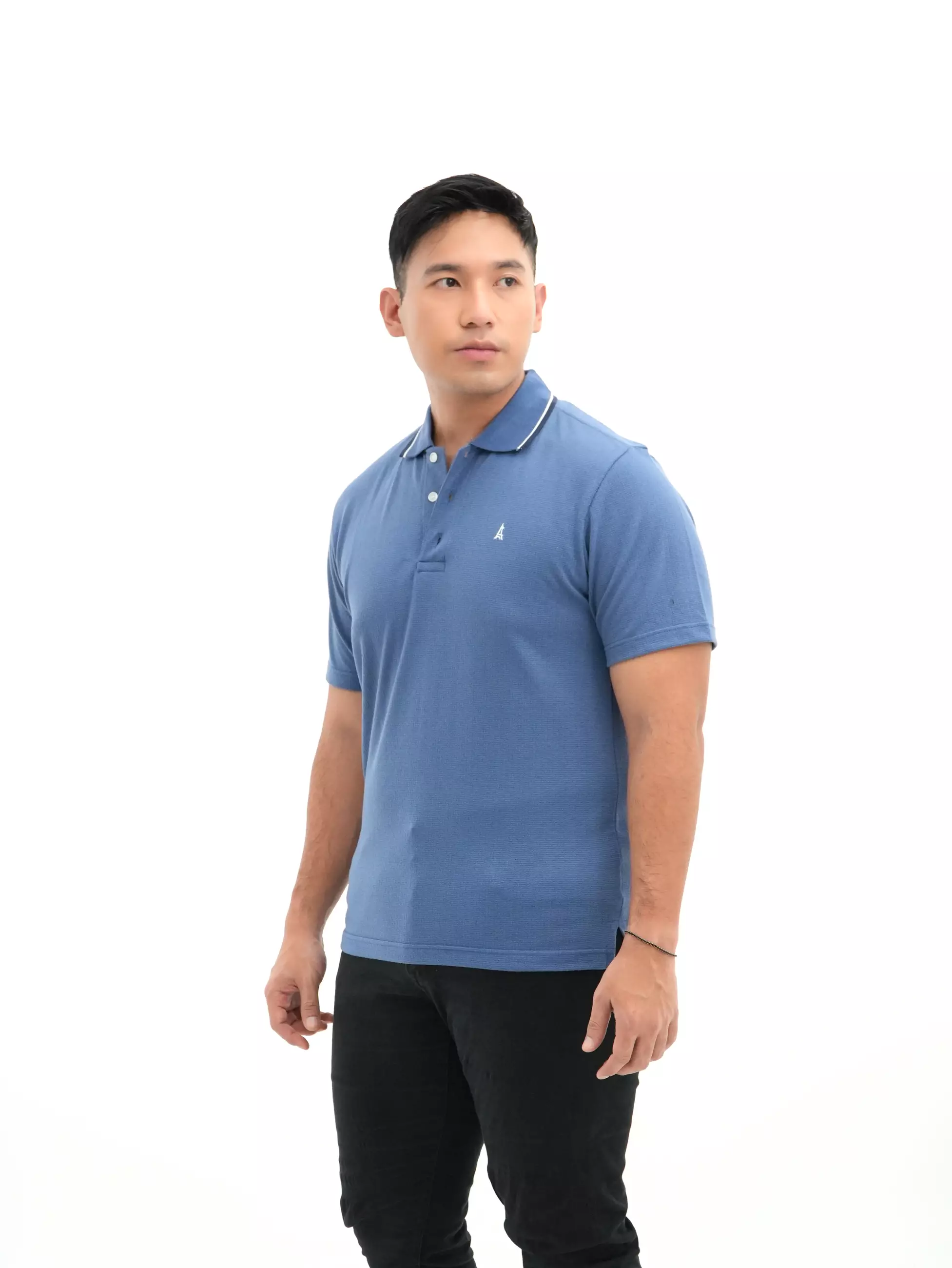 Polo Shirt Lengan Pendek Biru 3455