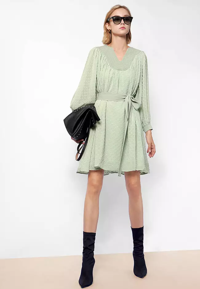 Seam Detail Fil-Coupe Dress