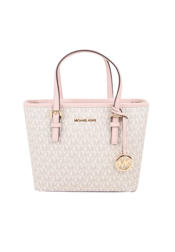 MICHAEL KORS Michael Kors Extra Small Signature 35T9GTVT0B Top Zip Tote Bag  In Powder Blush 2023 | Buy MICHAEL KORS Online | ZALORA Hong Kong