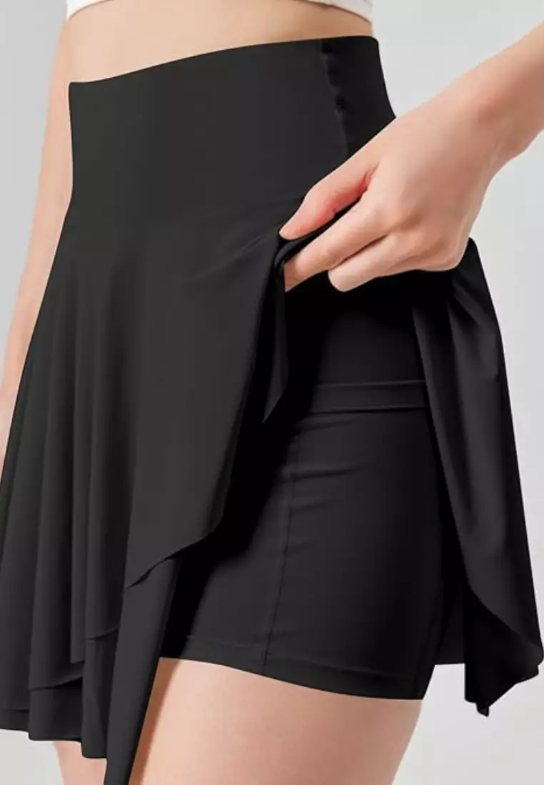 Belle Skort – High Waist Flowy Tennis Skirt with Built-in Shorts for Women