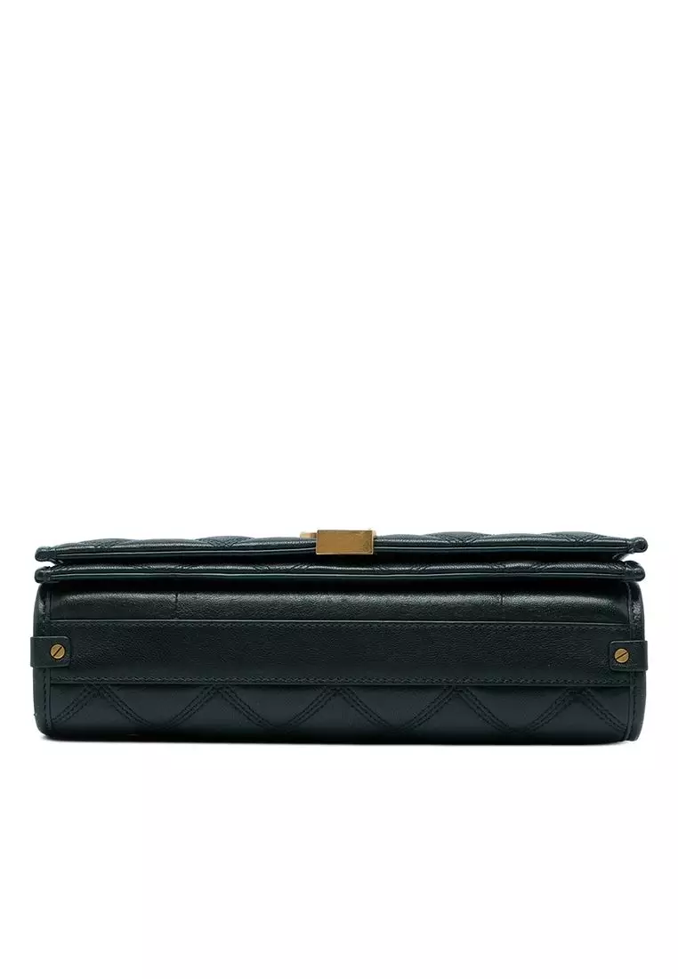 Pre-Loved Saint Laurent Small Quilted Lambskin Becky Chain Shoulder Bag