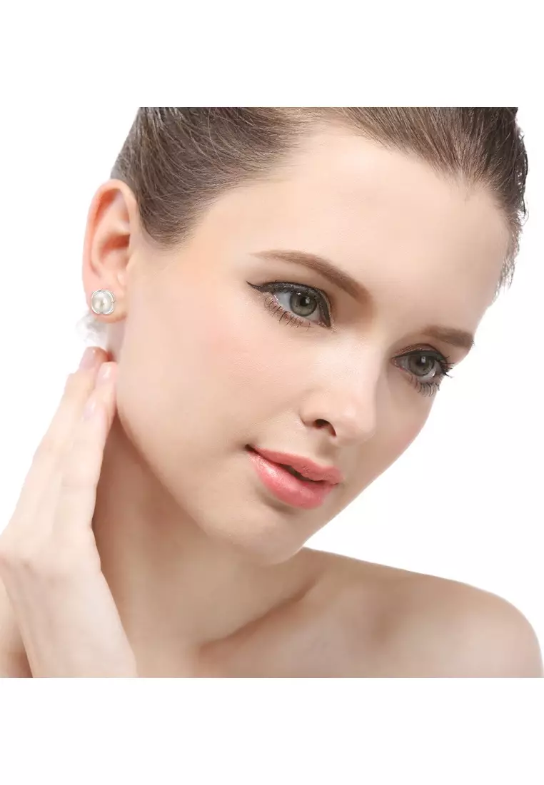 XAFITI Sterling Silver Floral Pearl Stud Earrings 2024 | Buy XAFITI Online  | ZALORA Hong Kong