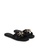 Nose black Chain Embellished Flat Sandals 7828CSH098329CGS_2