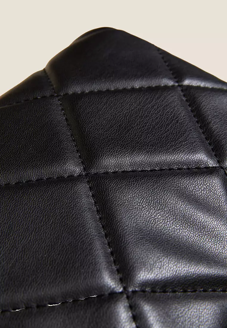 Faux Leather Mini Cross Body Bag