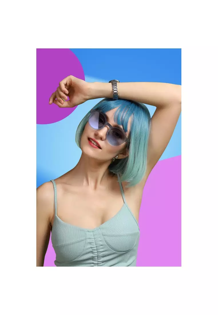 超輕極薄‧摺疊式太陽眼鏡 ROAV Oxygen O001 CLOUD Brush Silver / Blue Mirror 11.63