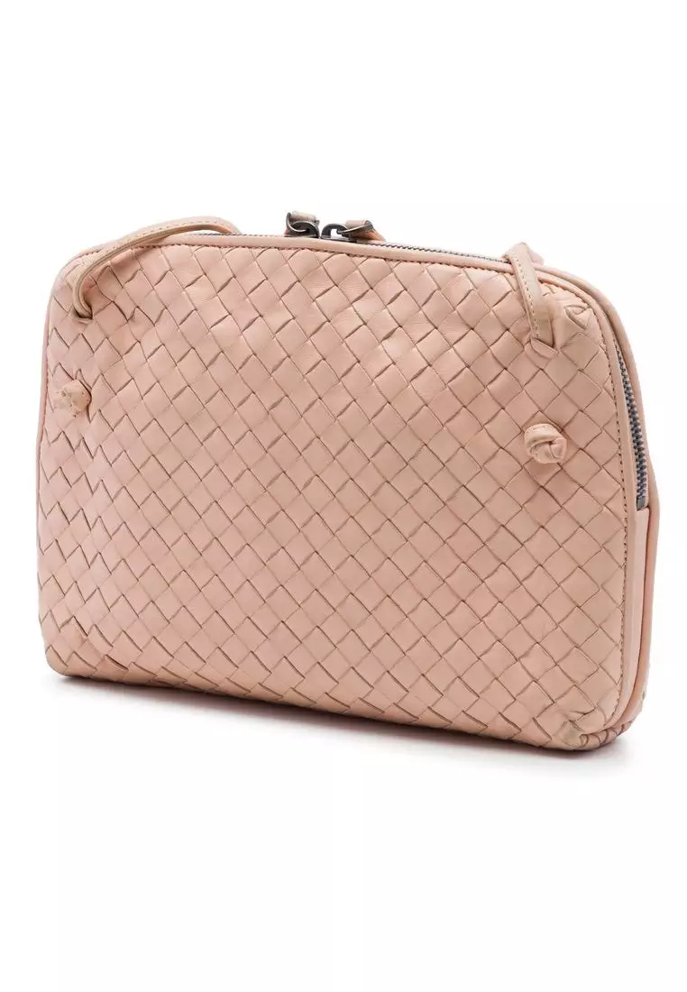 Pre-Loved Bottega Veneta Nappa Intrecciato Nodini Crossbody