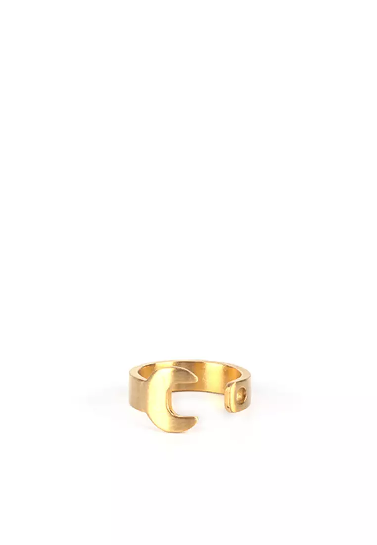 Gold spanner top ring