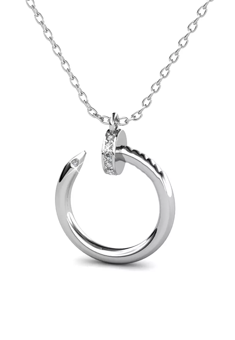 Nail Pendant WG - Kalung Crystal Swarovski by Her Jewellery