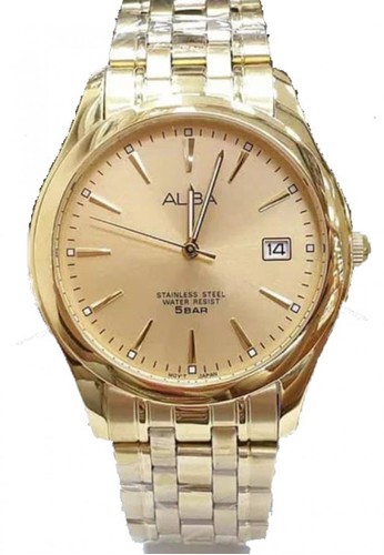 Jual Alba Jam Tangan Pria Alba Original Axhk84 Stainless Steel Emas Axhk84x1 Gold Original Zalora Indonesia