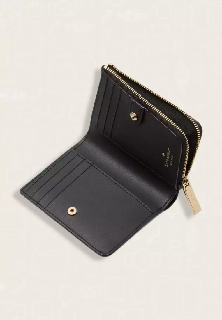 Kate Spade Lena Small L Zip Wallet Black