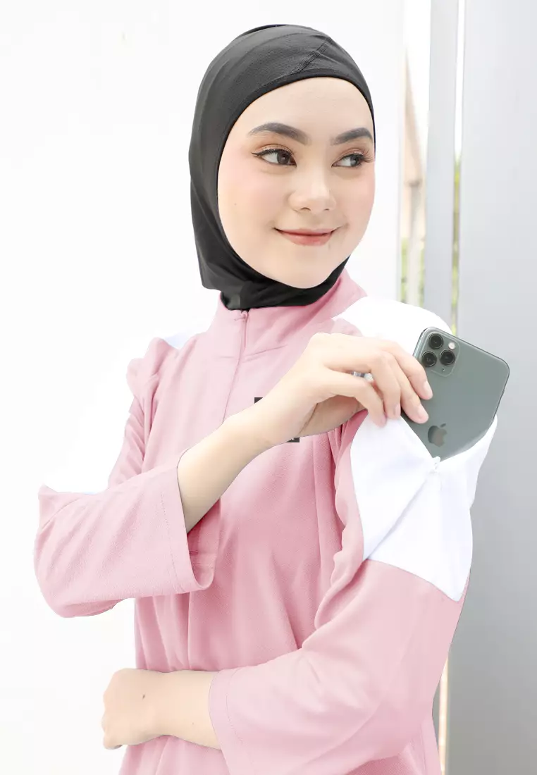 Zelena - Noa Zipper Sport Tunic | Atasan Olahraga Wanita - Light Pink