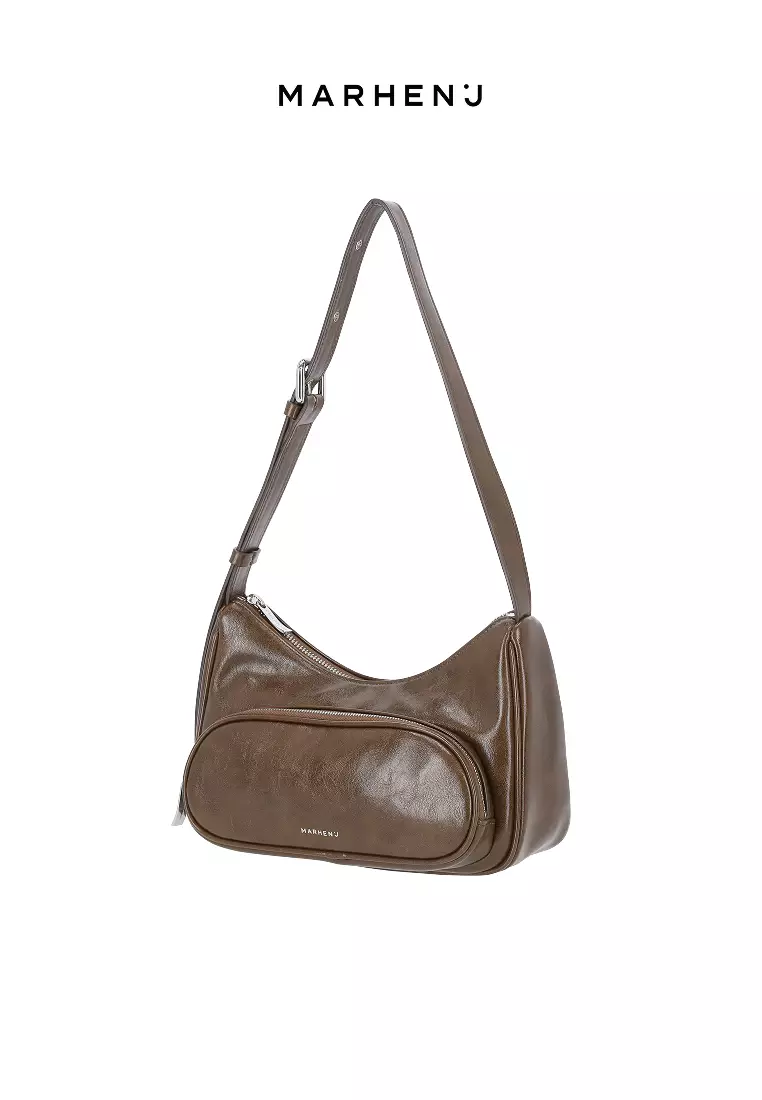 ELLEN Vegan Leather Crossbody Bag Brown