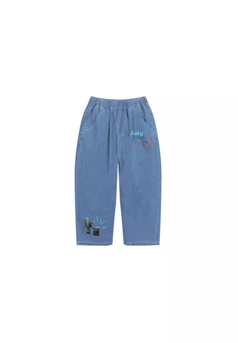 Loose Fit Graphic Printed Denim Jeans