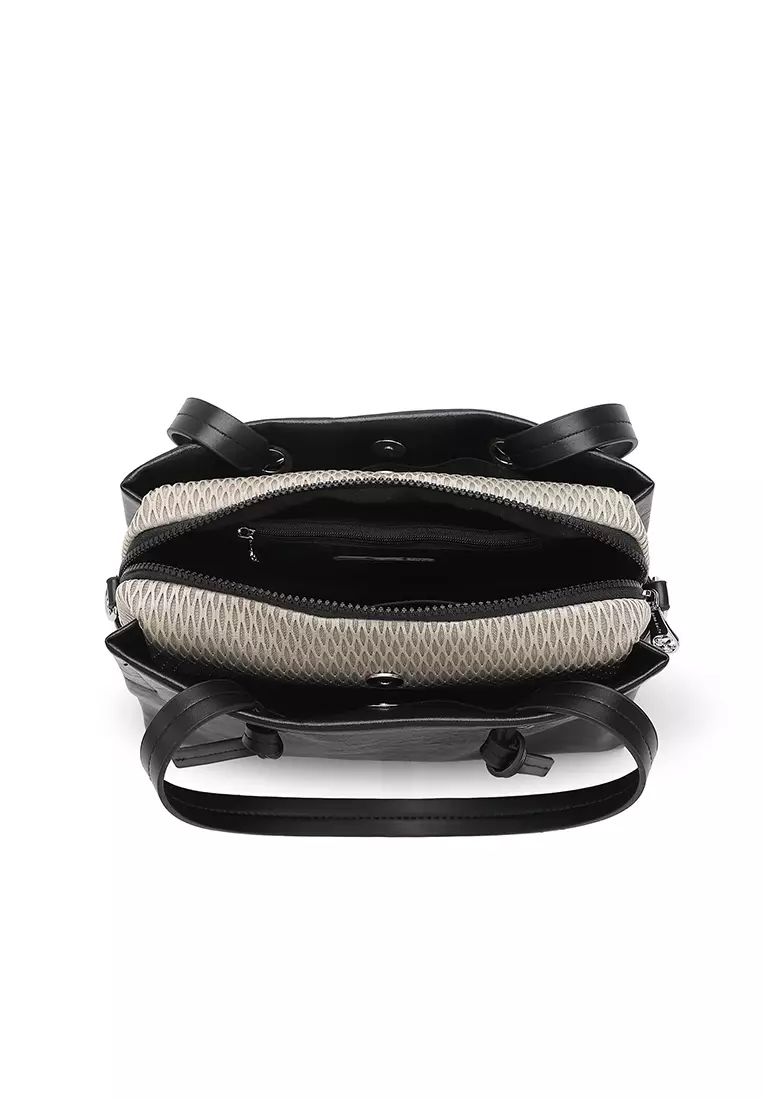 Women's Top Handle Bag / Sling Bag / Crossbody Bag - Black