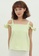 Love Knot green Clover Cold Shoulder Sleeveless Top (Lime Green) CB8BEAA9A4626AGS_1