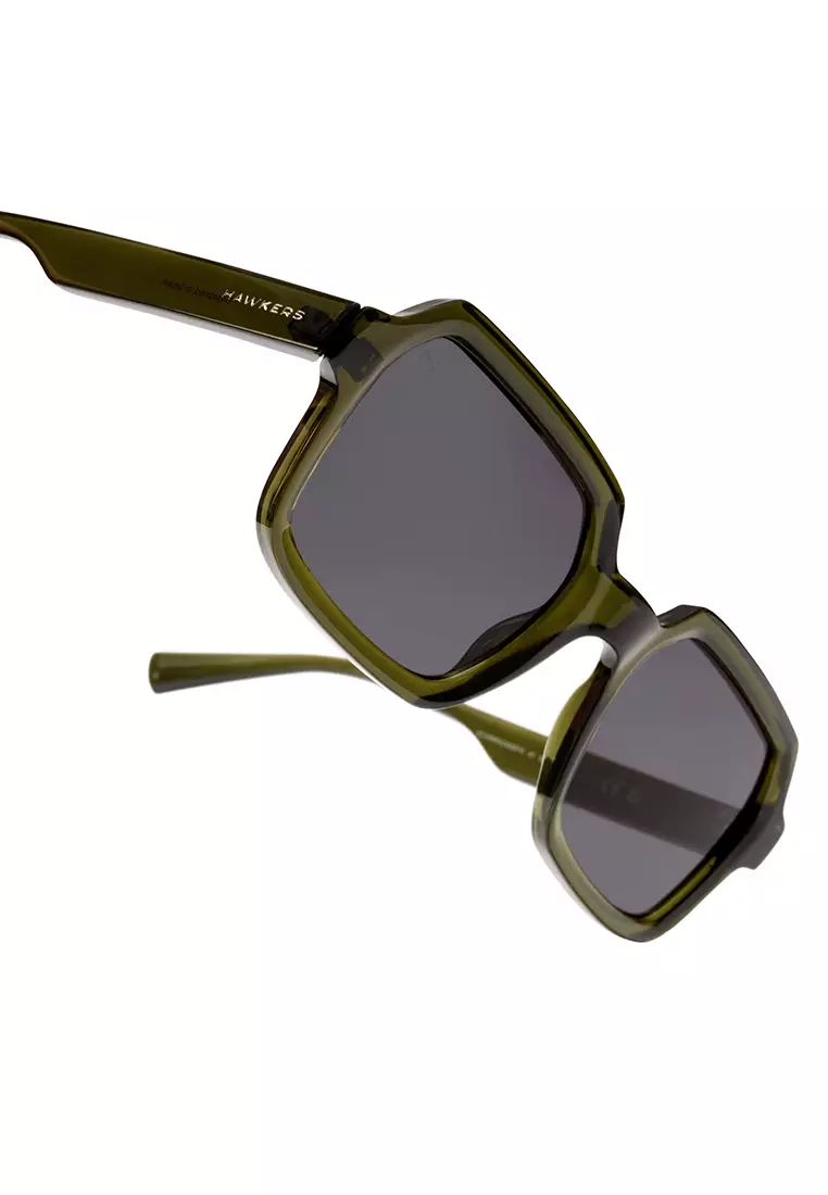 HAWKERS Sage Green Dark Minimal Max Sunglasses For Men And Women, Unisex. Official Product Designed In Spain