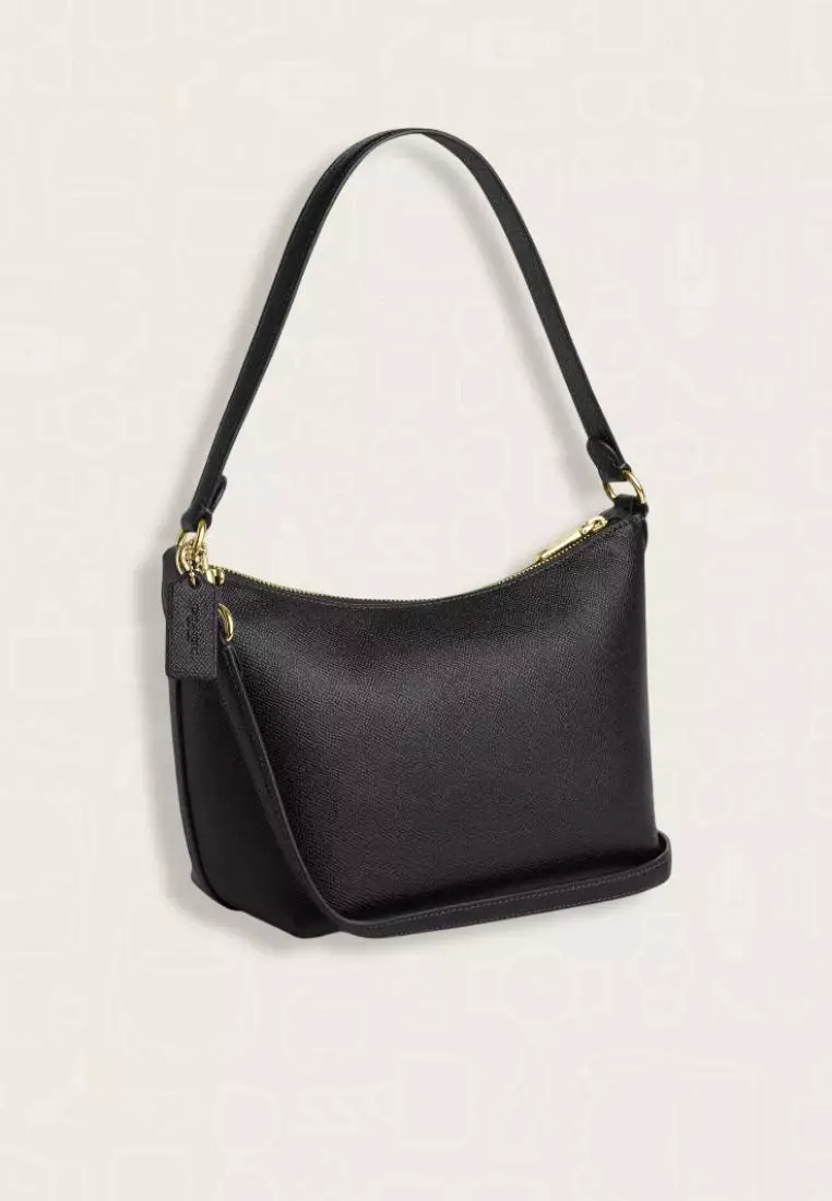 Coach Zip Top Shoulder Bag Black
