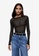 Mango black Long Sleeve Silk T-Shirt 3FB89AA15EE762GS_1