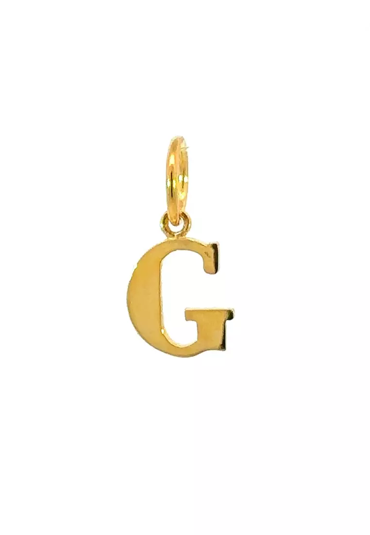 Gold letter g charm on sale