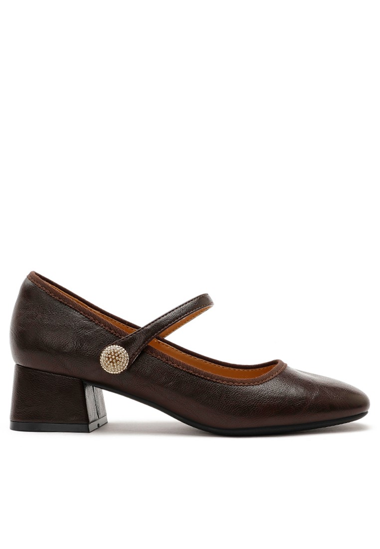 4CM Vintage Microfiber Leather Mary Jane Shoes TE2010-6