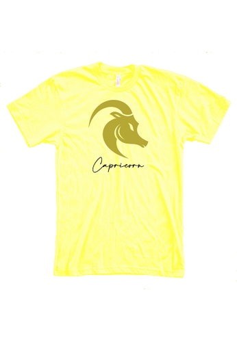 MRL Prints yellow Zodiac Sign Capricorn T-Shirt A30F5AA514D777GS_1