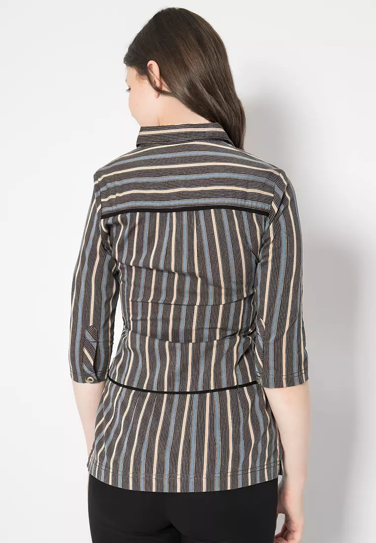 LGS - Kemeja Wanita - Lengan Panjang - Hitam - LLSH.380.SL713.008.7CLS