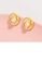 Glamorousky white Fashion Simple Plated Gold Irregular Geometric Imitation Pearl Stud Earrings 264A7AC9854A71GS_3