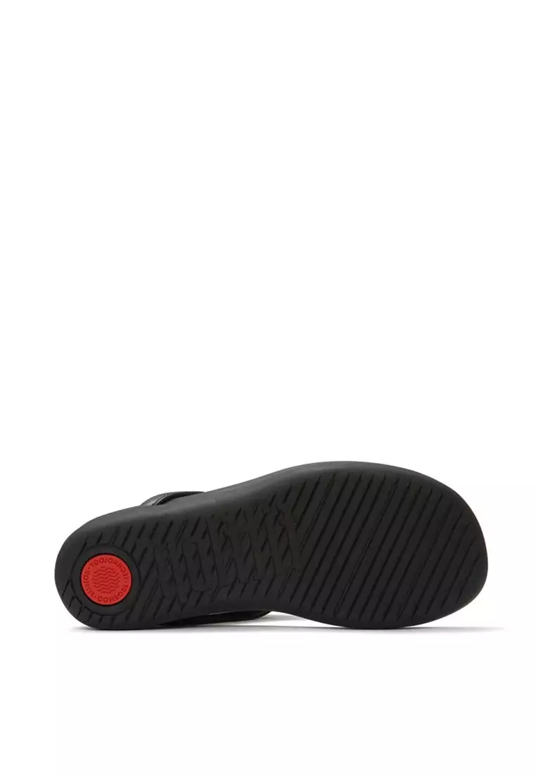 FitFlop SOLAY Glossy-Disc Toe-Post Sandals - Black (A5W-001)