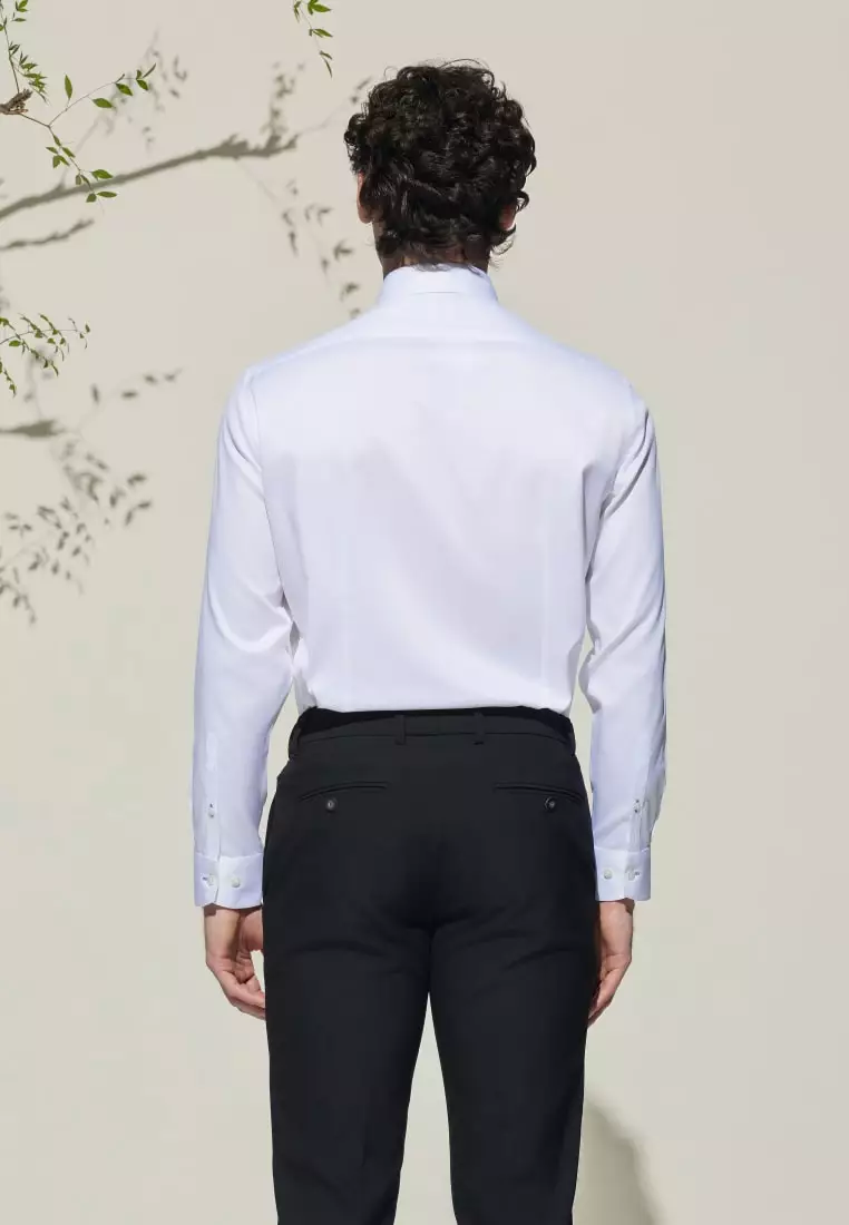G2000 Non-Iron Cotton Stretch Smart Fit Fine Twill Shirt with Design Detail