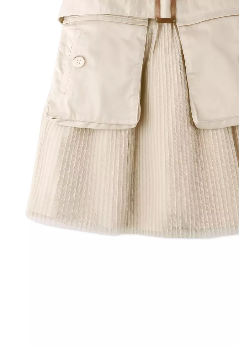 Lucile Dress with Pleated Skirt