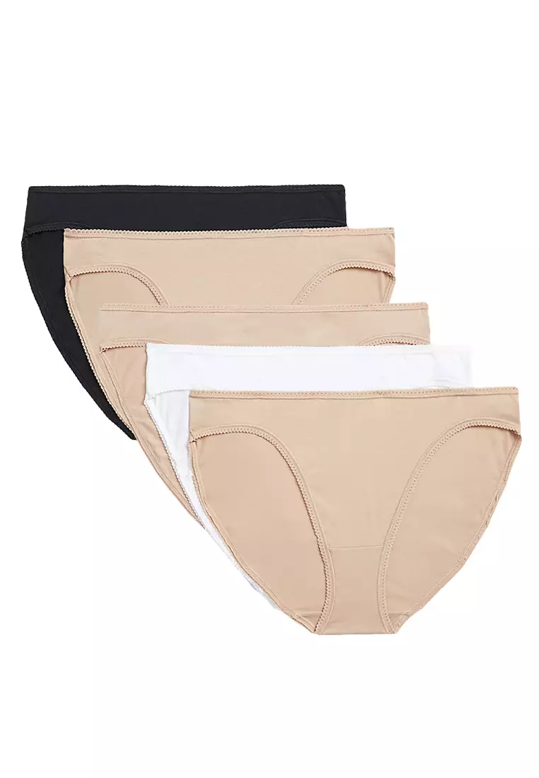5 Pack Cotton Rich High Leg Knickers