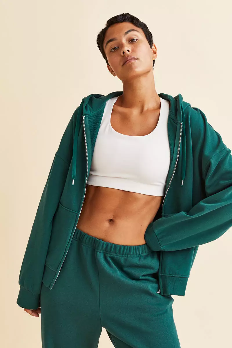 H&M Women's Sweatshirt - Green - S